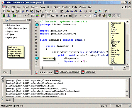 Screenshot of Code Chameleon